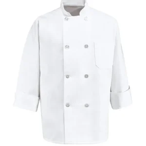 Chef Designs Men's Eight Pearl Button Chef Coat